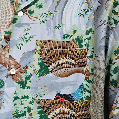orSlow（オアスロウ） 01-8158-16 Peacock Garden Hawaiian Shirt