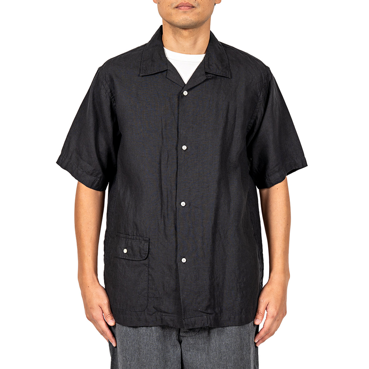 WORKERS ワーカーズ Open Collar Shirt オープンカラーシャツ リネン