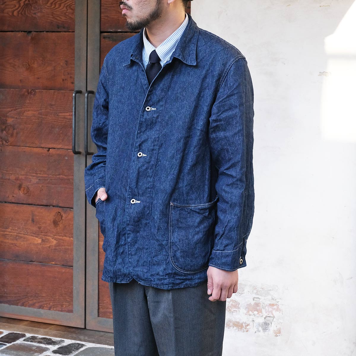 orSlow（オアスロウ） 01-6250-L81 WWII 40s Linen Denim Coverall 40