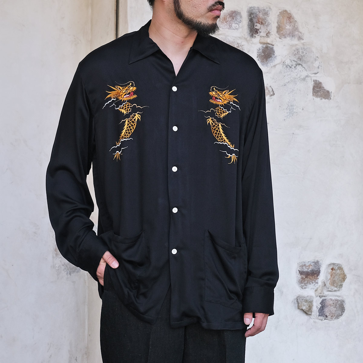 orSlow（オアスロウ） 01-8082-61 Long Sleeve Souvenir SKA Shirt