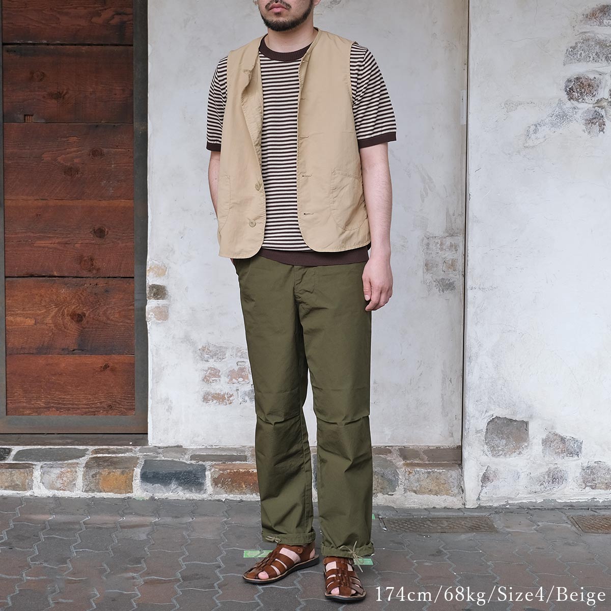 ARAN アラン VEST ベスト NYLON TUSSER ナイロンタッサー 中綿なし 春