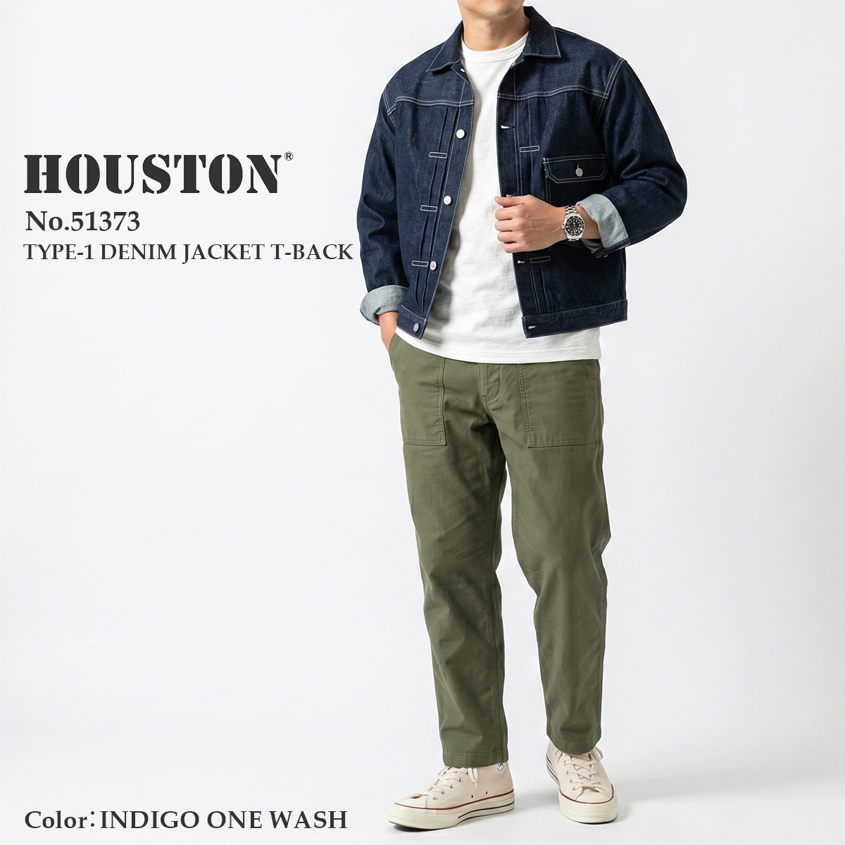 HOUSTON（ヒューストン） 交換往復送料無料 デニムジャケット メンズ