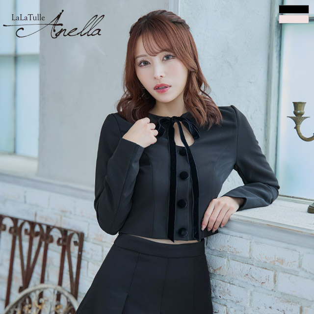 【韓国発】Uネックストーンベルトフレアミニキャバドレス 新色登場！チェックシアーワンピース/フレアー/パールボタン