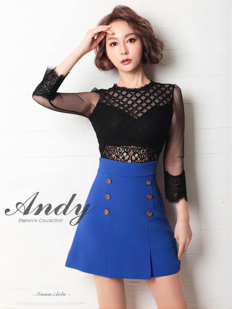 Andy 高級ドレス 総レース クロスデザイン 袖フレア 高級ドレス Ｓ 黒 パーティードレス 結婚式 ロング ロングドレス 大きいサイズ 黒