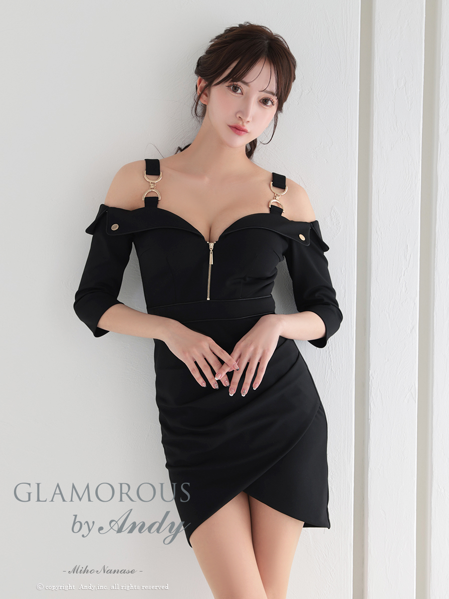取り寄せ商品】ANDY GLAMOROUS オフショルダー 袖あり ワンカラー