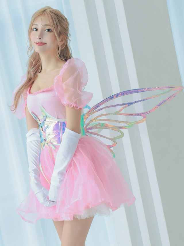 Tika ハロウィンコスプレ フェアリー 羽 蝶々 小物 コルセット