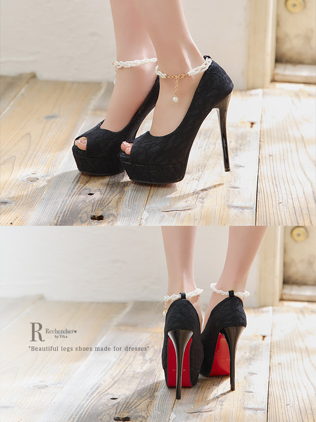 アンクルストラップ付きセパレートパンプス ヒール　キャバクラ ジルスチュアート シュー JILLSTUART shoe アンクルストラップ
