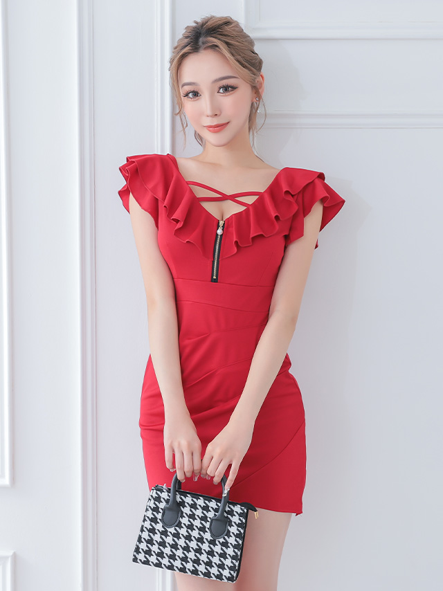 Tika パーティーバッグ 千鳥格子柄 2Way ハンドバッグ ショルダー 