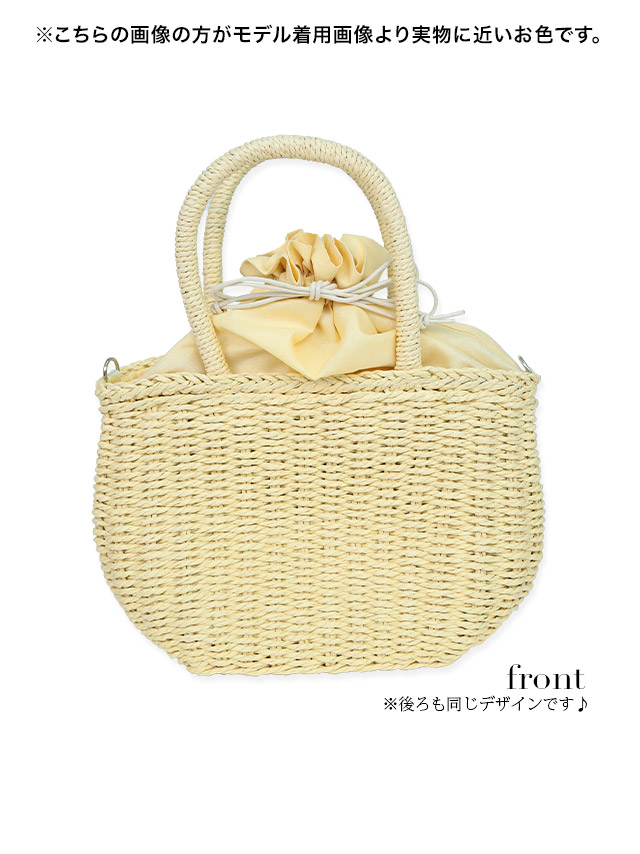 極美品 a-jolie タグ付き かごバッグ ハンドバッグ フラワー 花 巾着 極美品 a-jolie タグ付き かごバッグ ハンドバッグ フラワー 花 巾着