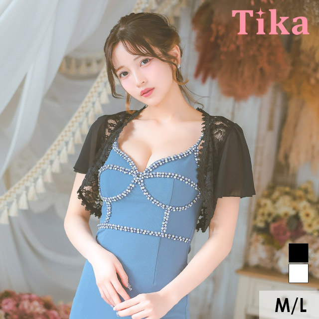 レディース 半袖 シフォン ショート丈 レース ボレロ キャバ キャバ嬢 | Tika | 02