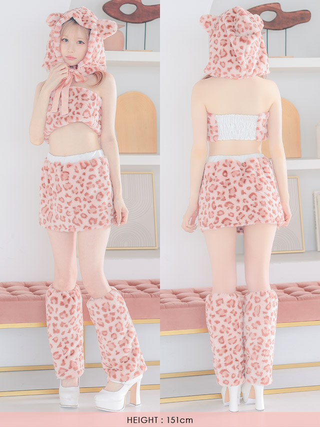Tika（ティカ）の「トラ柄コスプレ衣装ベロアタイトスカート5点