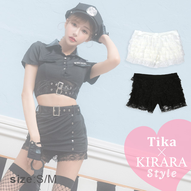 Tika ペチパンツ 見せショーツ 見せパン レース スカートの下