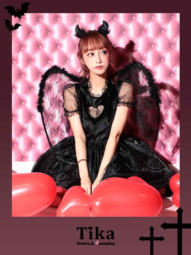 Tika コスプレ 衣装 3点set セクシー ブラックデビル