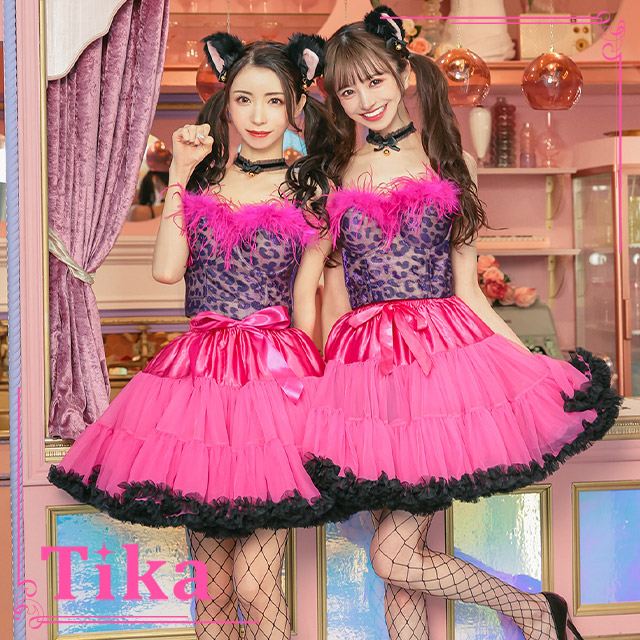 Rady - Tika コスプレ　キャバ　ねこみみ Tika ネコ ハロウィン コスプレ 衣装 仮装 猫 4点セット キャバ
