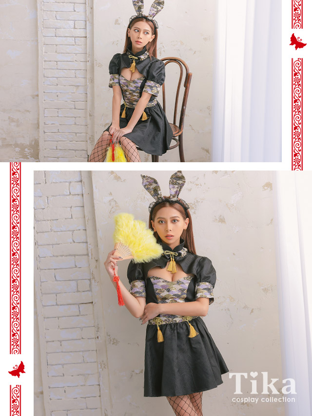 Tika ハロウィンコスプレ うさぎ バニーガール チャイナ Tika ハロウィンコスプレ うさぎ バニーガール チャイナ