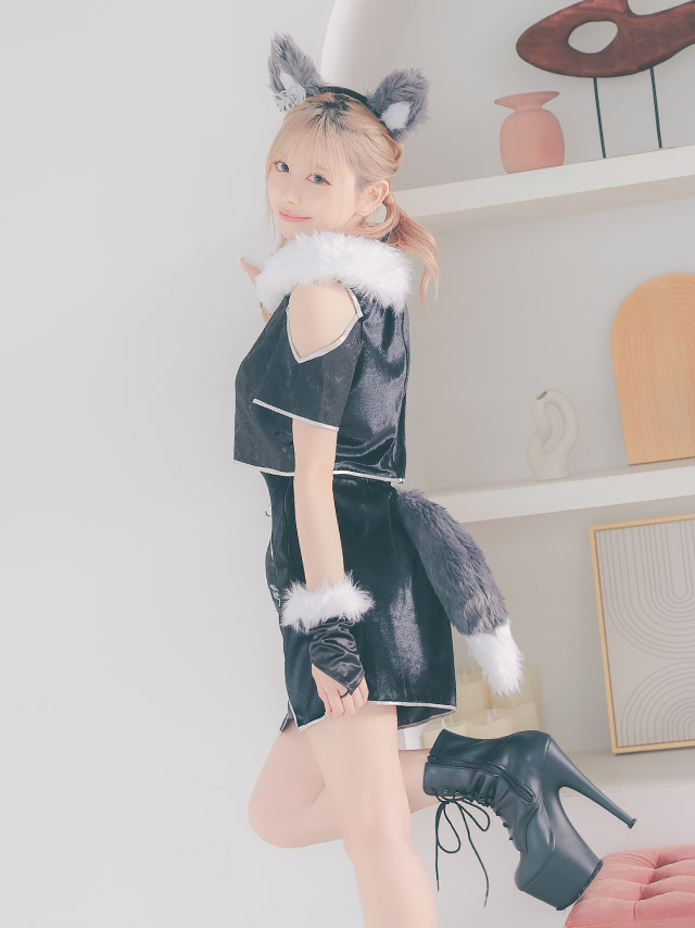 コスプレ ハロウィン Tika ハロウィンコスプレ チャイナ デザイン ふわふわ 狼