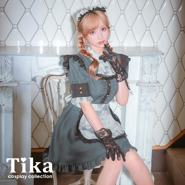 Tika ハロウィンコスプレ かわいい メイド服 レディース 大人