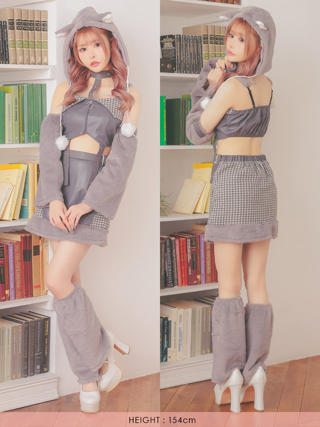 Tika ハロウィンコスプレ へそ出し セパレート もこもこ