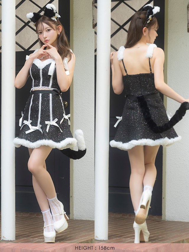 ティカ Tika 黒猫チャイナドレス映えセクシーアニマルハロウィン