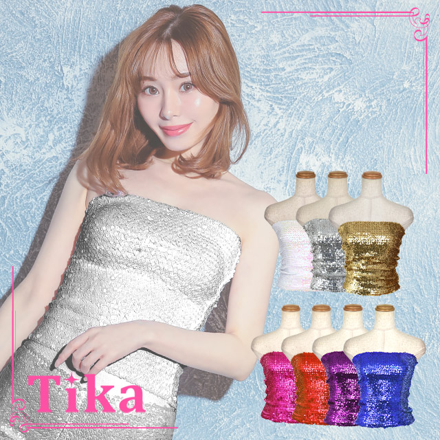 editforlulu シルバー スパンコール ベアトップ　とと シルバー スパンコール ベアトップ - メルカリ