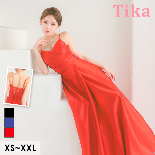 Tika（ティカ） キャバドレス セクシー ロングドレス フレアドレス