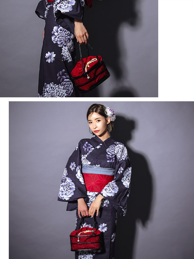 浴衣 ゆかた かごバッグ かわいい デート キャバ 和服 和装 ハンドバッグ