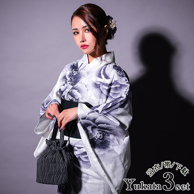 URBAN CHERRY 浴衣 「着付け簡単3点セット」2WAYセパレート