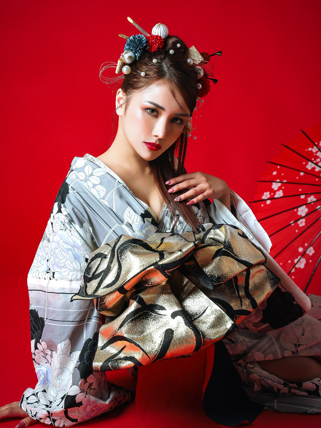 Tika（ティカ） 花魁浴衣 浴衣 レディース 浴衣セット 2way 縦縞