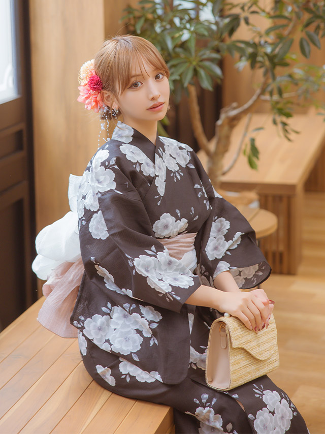【浴衣&帯3点SET】AnkRouge/浴衣/タグ付き/美品 LacyHeartCherry浴衣SET - Ank Rouge(アンクルージュ)の浴衣