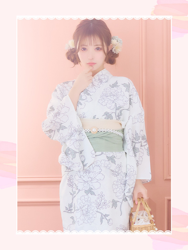 [Tika] ワンピース型浴衣 帯 羽織 レディース セット タータンチェック Tika] ワンピース型浴衣 帯 羽織 レディース セット タータン