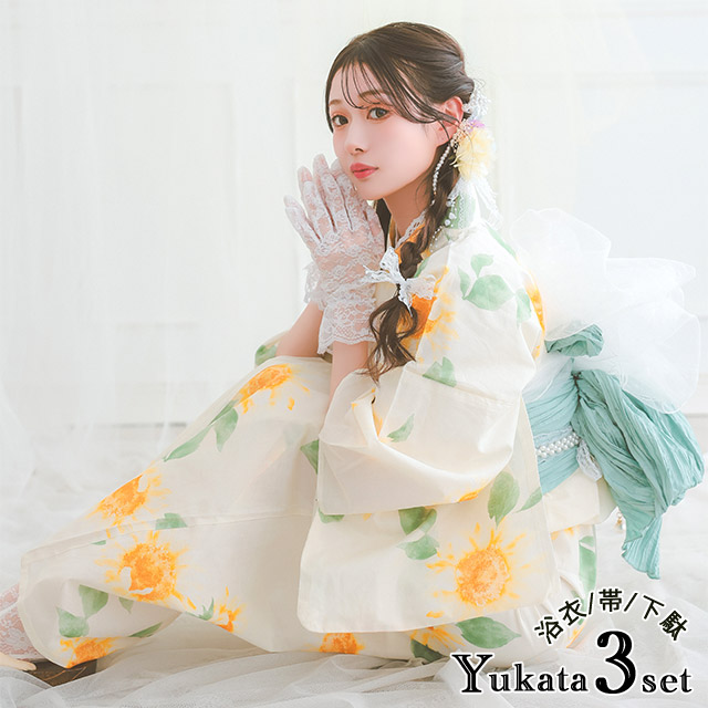 Tika 浴衣・帯セット Tika 浴衣 レディース 20代 30代 40代 浴衣セット 安い 3点
