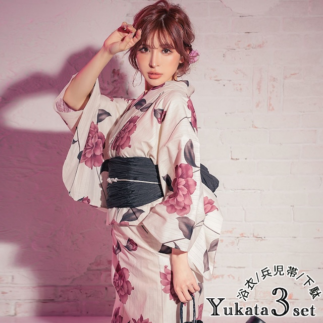 tika 浴衣　妖艶　新品未使用品 Tika 浴衣 レディース 50代 フリーサイズ セット 20代 40代 妖艶