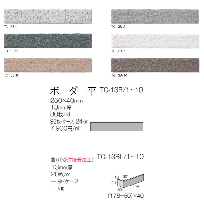 ボーダー タイル 250x40 御影石風 岩面 外壁 壁用 レンガ 鉄平 補修 修理 DIY 和風 白 ベージュ 黒 茶 門扉 塀 門扉 柱 塀 エントランス 日本製 美濃焼 関連画像1