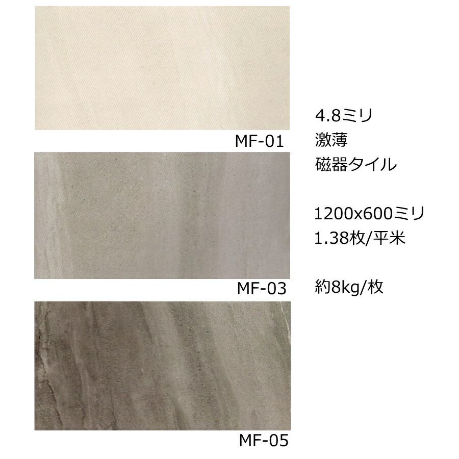 大判 600×1200 マニフェスト 磁器質 3枚単位 超薄型 天然石調 タイル 
