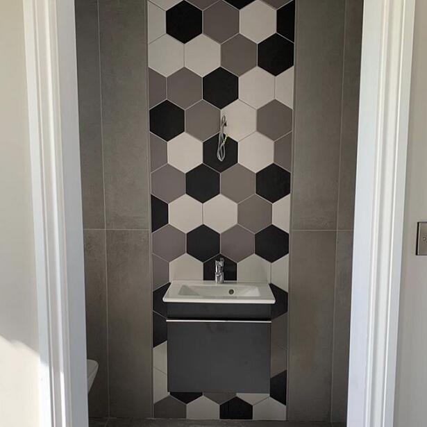 六角 モザイク タイル 磁器質 6角 ヘキサゴン ハニカムタイル 所 DIY