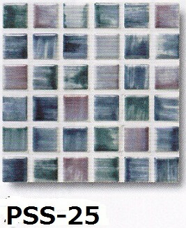 モザイクタイル シート アンティーク 大理石調 23角 青 紫。キッチン・壁等のＤＩＹに（144粒）｜tileonline