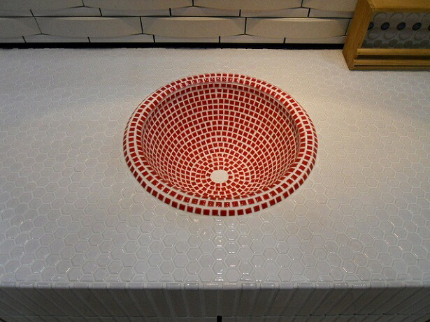 【ハチ】六角形金属製アンティーク雑貨 六角形 モザイクタイル シート 磁器 6角 ヘキサゴンタイル パステル