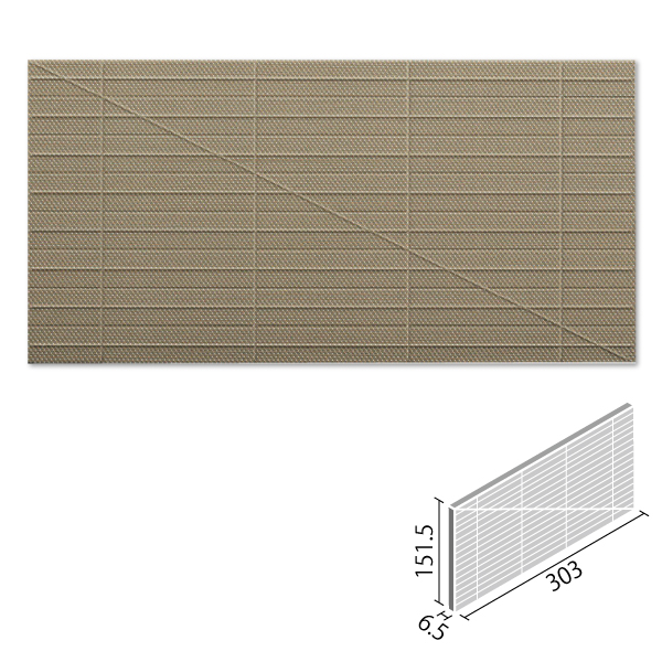 リネエ 303×151角平(レリーフD) ECP-315 LNE2D ベージュ エコカラット