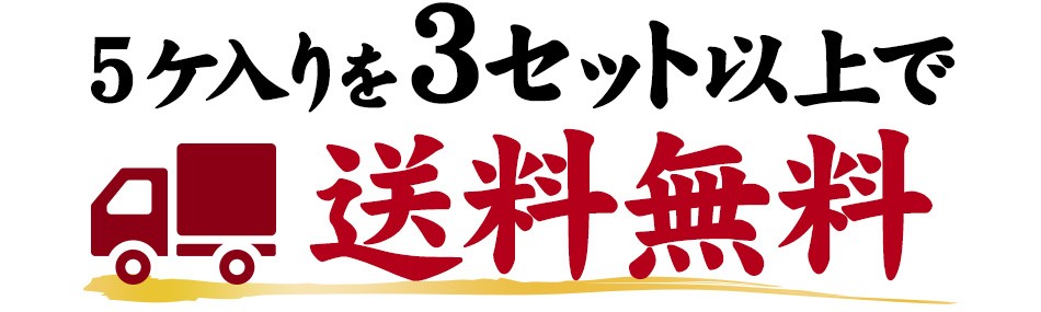 ５ケ入りを３セット以上で送料無料