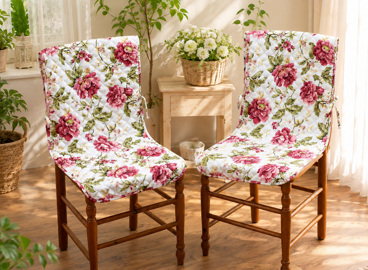 新品☆キルト椅子カバー チェアカバー キルティング キルト チェアシート リードカキノ 椅子カバー 2枚組 洗える 背もたれ椅子カバー おしゃれ