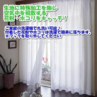 リードカキノ ミラー レースカーテン 2枚組 幅100 丈183cm 洗える 遮像