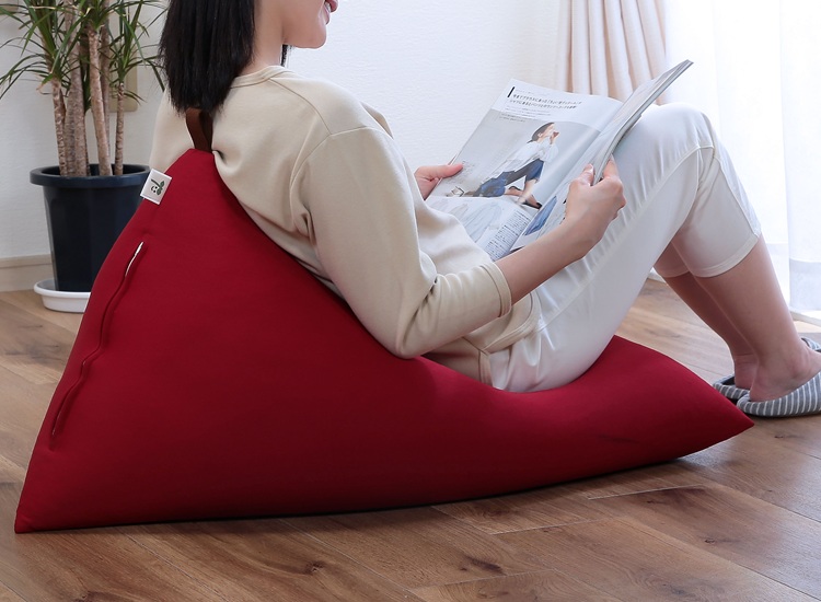 リードカキノ 日本製 ビーズクッション 洗える 中身 デルタ 背もたれ