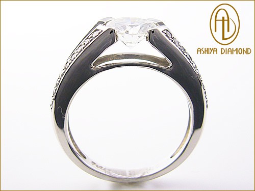 芦屋ダイヤモンド 天然ダイヤモンドリング/1.0ct/VS1鑑定書付/プラチナ 
