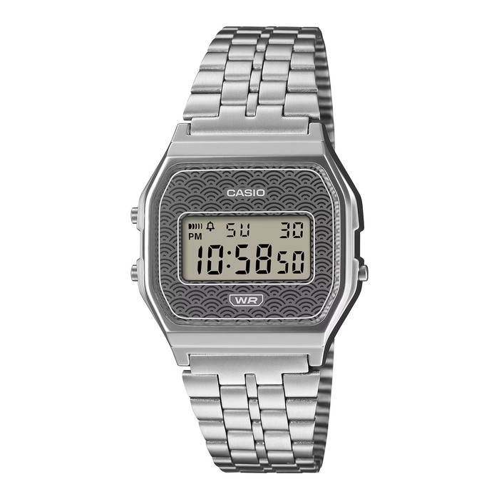 CASIO STANDARD MEN カシオ A159WEVJ 腕時計 時計 ブランド メンズ レディース 男の子 チープカシオ チプカシ デジタル 青海波 メタル ギフト プレゼントの画像