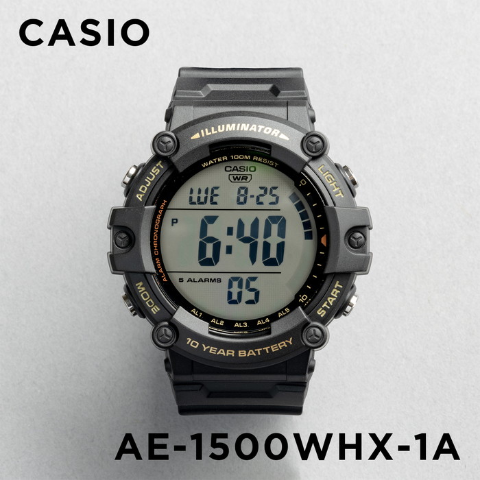 並行輸入品 10年保証 日本未発売 CASIO STANDARD MENS カシオ スタンダード AE-1500WHX 腕時計 時計 ブランド メンズ チープ チプカシ デジタル 日付  防水｜timelovers｜02