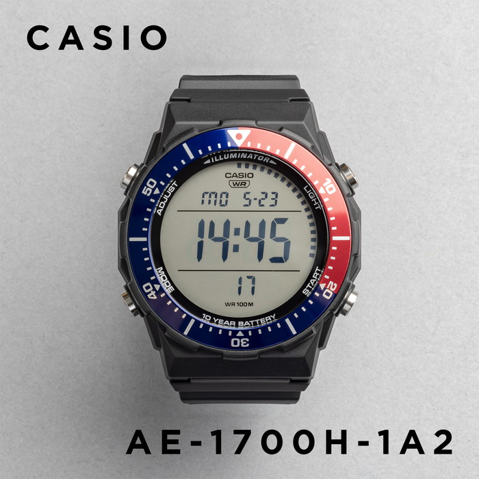 CASIO STANDARD MEN カシオ AE-1700H 腕時計 時計 ブランド メンズ レディース 男の子 チープカシオ チプカシ デジタル 防水 日本未発売 ギフト プレゼントの画像