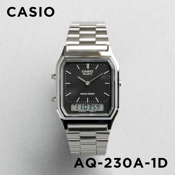 並行輸入品 10年保証 CASIO STANDARD MENS カシオ スタンダード AQ-230 腕時計 時計 ブランド メンズ チープカシオ チプカシ アナデジ 日付 角型｜timelovers｜02