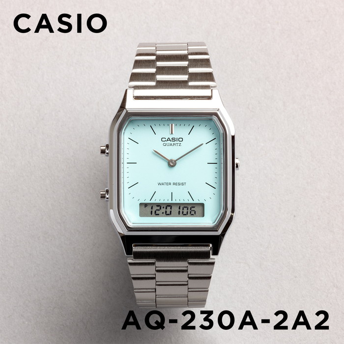 並行輸入品 10年保証 CASIO STANDARD MENS カシオ スタンダード AQ-230 腕時計 時計 ブランド メンズ チープカシオ チプカシ アナデジ 日付 角型｜timelovers｜04