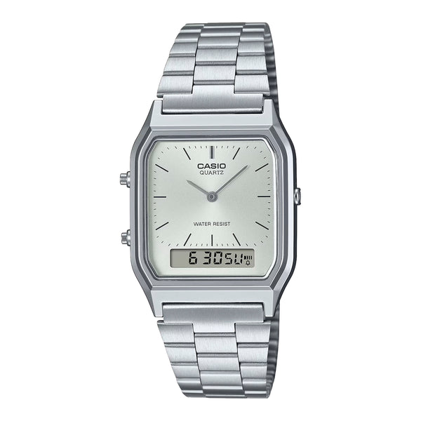 【新品未使用】CASIO アナデジ 腕時計 AQ-230A-7A スタンダードアナデジ 訳あり 汚れあり CASIO STANDARD MENS カシオ