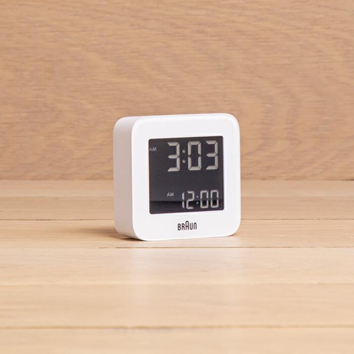 BRAUN ブラウン アラーム クロック BC08 置き時計 時計 ブランド デジタル 目覚まし時計 トラベル 旅行 携帯 小型 ブラック 黒 グレー ホワイト 白 シンプル